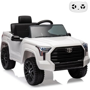 12V Ride on Truck Car, Licensed Toyota Tundra Ride on Car w/Remote Control, Battery Powered Electric Car with 4 Wheels Spring Suspension - 1 of 4