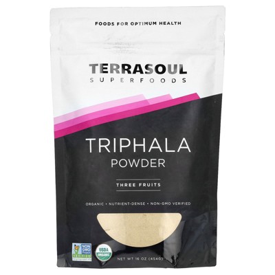 Terrasoul Superfoods Triphala Powder, Three Fruits, 16 oz (454 g)