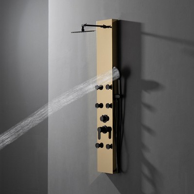 Black Gold 60.55'' Shower Panel with Adjustable Shower Head