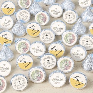 Big Dot of Happiness World Awaits - Travel Themed Party Small Round Candy Stickers - Party Favor Labels - 324 Count - 1 of 4