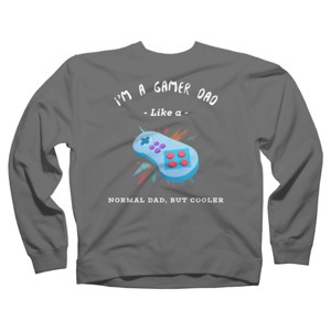 Adult Design By Humans Gamer Dad Like A Normal Dad, But Cooler By KaiHamilton Sweatshirt - 1 of 2