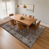 Machine Washable Rug Vintage Floral Rug Distressed Oriental Rug with Non Slip Backing, Low Pile Thin Soft Carpet - 4 of 4