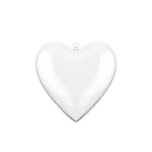 Tree Nest Bauble Plastic Heart Hanging Christmas Tree Ornament, Clear - 1 of 3