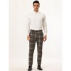 Lars Amadeus Men's Plaid Casual Slim Fit Flat Front Checked Printed Business Trousers - image 3 of 4