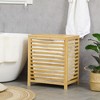 HOMCOM Bamboo Hamper Laundry Basket with Lid & Portable Removable Bag, Dirty Clothes Hamper Laundry Storage - 2 of 4