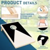 VisioGear Cornhole Lawn Game Set, Solid Wood Boards with 8 Toss Bags, Colorful Design, 36"*24"*9" - 3 of 4