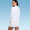 Lands' End Women's Hooded Rash Guard - White - 2 of 3