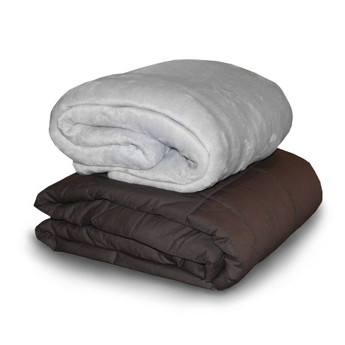 48" X 72" 15lbs Weighted Bed Blanket With Removable Washable Cover Gray