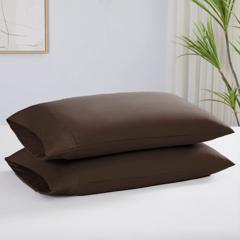 Southshore Fine Living, Vilano Collection Set of 2 Pleated Pillowcases Ultra-Soft Brushed microfiber, 3 of 7