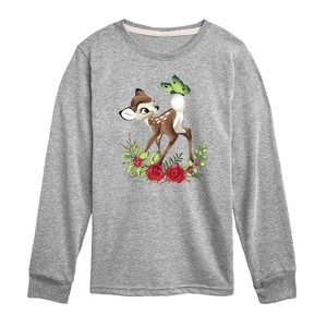 Boys' - Disney - Christmas - Botanical Butterfly Long Sleeve Graphic T-Shirt - 1 of 4