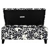 MAYEERTY Luxury Storage Ottoman, Floral Patterned Fabric Soft-Close Hinges Hidden Compartment, Living Room Bedroom - 4 of 4