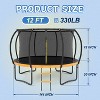 VYNXARIA 12FT Outdoor Trampoline with Safety Net and Ladder - 4 of 4