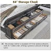SinCiDo Farmhouse Queen Platform Bed w/Headboard & Storage Bench, Rustic Wood Bed Frame w/64" Storage Chest and 4 Drawers - 4 of 4