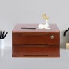 YIYIBYUS 2 Tiers Wooden Desktop Storage Box with Lockable Drawers - 2 of 4