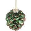 Northlight Pine Cone with Glitter Glass Christmas Ornament - 4.5" - Green and Brown - 4 of 4