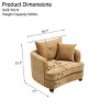Chenille Accent Chair with Storage Ottoman, Upholstered Armchair Reaging Chair Barrel Chair - ModernLuxe - 3 of 4