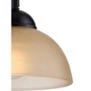 Franklin Iron Works Oil Rubbed Bronze Mini Pendant Light 7" Wide Farmhouse Industrial Rustic Amber Glass Bowl Shade for Dining Room Kitchen Island - 3 of 4