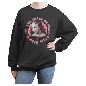 Junior's Women Mean Girls Valentine's Day Why Are You So Obsessed With Me Sweatshirt - 1 of 2