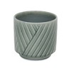 Cheung's Parlora Crossed Diagonal Pattern Straight Side Ceramic Pot - Large - Green - 4 of 4