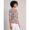 Petite Printed Keyhole Neckline Top - 2 of 3