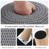 SEVOBAL Ottomans and Benches Knitted Round Ottoman Multifunctional Cotton Vanity Stool Footrest for Living Room Entryway, Grey, 34.00"*34.00"*19.50" - 2 of 4