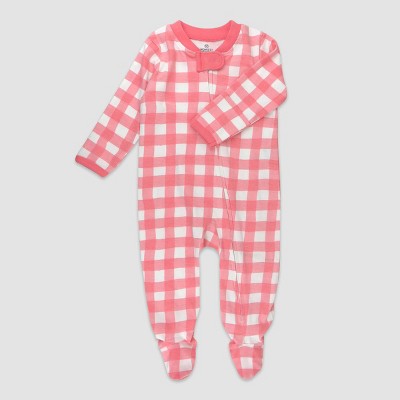 Honest Baby Painted Buffalo Strawberry Sleep N' Play - Pink Newborn