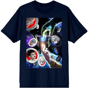 Hunter X Hunter Characters and Coin Men's Navy Blue Graphic Tee - 1 of 2
