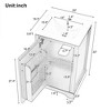 MOEPISY 20 inch Bathroom Vanity with Sink, Bathroom Cabinet with Soft Closing Door, Storage Rack and Adjustable Shelve - 3 of 4