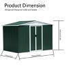 Coolbibila-Storage Sheds With Aluminum Alloy Frame And Sliding Door, Storage Sheds Outdoor With The Pent Garden Shed - 4 of 4