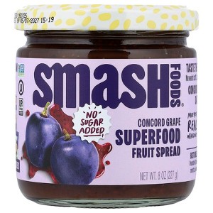 Smash Foods, Superfood Fruit Spread, Concord Grape, 8 oz - 1 of 4