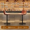 SEVOBAL Adjustable Bar Stools Set of 2 Swivel Bar Stool Height Stools Bar Chairs Leather Bar Stool Kitchen Island Barstools, Brown, 16"*16.5"*38.6" - 2 of 4