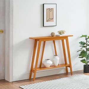 Kings Brand Furniture Console Table - Narrow Sofa Table with Storage Shelf for Hallway, Front Hall, Entryway, Living Room - 1 of 4