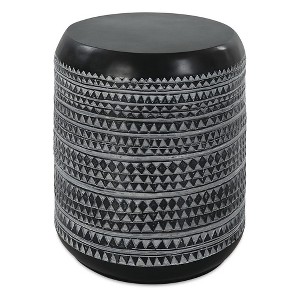 Uttermost Cutting Edge Accent Table-Fun Geomatric Statement Black Gray Resin - 1 of 4