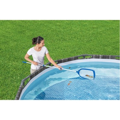 64 Inch Blue and White Aluminum Pool Skimmer Net