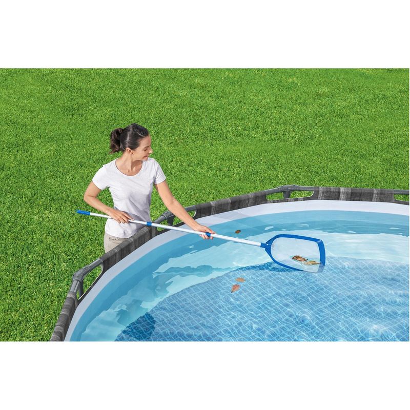 Bestway FlowClear 64 Inch Aboveground Swimming Pool Debris Leaf Skimmer Mesh Net Cleaning Maintenance Rake with Extendable Aluminum Handle, 3 of 8