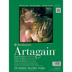 Strathmore 400 Series Artagain Pastel & Drawing Paper Pad, Assorted Colors, Glue Binding, 24 Sheet, 9x12 inch, 1 Count - 1 of 1