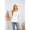 Coolmee Women's Fall Fashion Long Sleeve Shirts Dressy Casual Pleated Basic Trendy Tops Winter Clothes - 3 of 4
