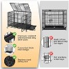 36 Inch Heavy Duty Dog Crate with 3 Doors, Escape-Proof Metal Kennel with Wheels & Removable Tray, Large Dog Cage for Medium & Large Dogs, Black - 3 of 4