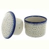 Blue Rose Polish Pottery M136 Manufaktura French Butter Dish - 2 of 3