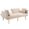 CAVINAS Loveseat Sofa with Metal Feet, Modern Convertible Sofa, Vintage Accent Sofa, Upholstered Sofa Couch for Living Room - 3 of 4