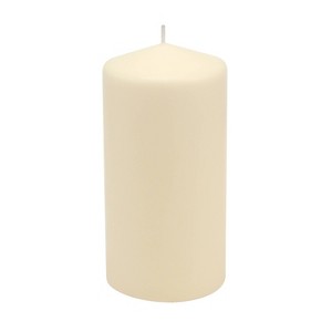 Stonebriar 3pk Tall 3'' x 6'' 65 Hour Long Burning Unscented Ivory Wax Pillar Candle - 1 of 4