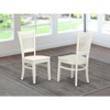 HomeStock Wooden Dining Chair 2-Piece Set- Wooden Seat and Slatted Back - 2 of 4