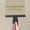BRINJOY Shower Squeegee for Glass Doors, All-One-Piece Silicone with Built-in Hook Design for Easy Hanging and Cleaning, 10 Inch Black - 2 of 4