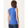 INSPIRE CHIC Women's V Neck Sleeveless Shirt Sequin Trim Colorblock Tank Shirt Top - 4 of 4