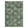 Area Rug Washable Non Slip Low Pile Rug Soft Faux Wool Non Shedding Floor Carpet, Stain Resistant Modern Abstract Rug for Bedroom, Living Room, Green - 4 of 4