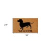 HomeRoots 24" X 36" Natural and Black Coir Dachshund Welcome Outdoor Door Mat - 3 of 3