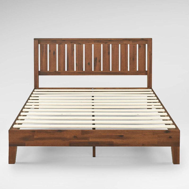 Vivek Deluxe Wood Platform Bed with Headboard - Zinus, 4 of 11