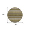Coffee And Taupe Striped Washable Indoor Outdoor Area Rug - 3 of 4