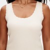 Knit & Lounge Women’s Ribbed Knit Tank Scallop Edge Sleeveless Pullover Stretch Fitted Casual Top - 2 of 4
