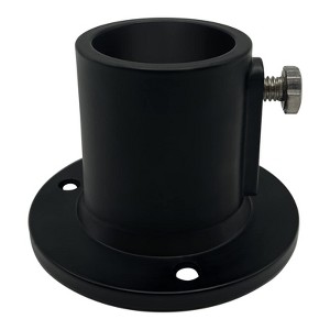 Poolzilla Deck Anchor Flange, High Grade Cast Aluminum in Matte Black, Diameter: 1 1/2" - 1 of 4